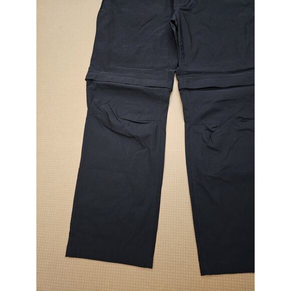 Eddie Bauer Convertible Tech Pants Men Size 36x30 Black Outdoor Hiking Pant - Picture 2 of 10